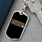 Mountain + Bike = Smile Cycling Keychain Stainless Steel or 18k Gold Dog Tag Keyring-Express Your Love Gifts