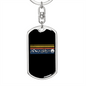 Mountain + Bike = Smile Cycling Keychain Stainless Steel or 18k Gold Dog Tag Keyring-Express Your Love Gifts