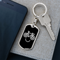 Mountain Bike Smile Cycling Keychain Stainless Steel or 18k Gold Dog Tag Keyring-Express Your Love Gifts