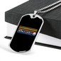 Mountain + Bike = Smile Cycling Necklace Stainless Steel or 18k Gold Dog Tag 24"-Express Your Love Gifts