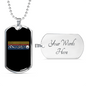 Mountain + Bike = Smile Cycling Necklace Stainless Steel or 18k Gold Dog Tag 24"-Express Your Love Gifts