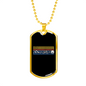 Mountain + Bike = Smile Cycling Necklace Stainless Steel or 18k Gold Dog Tag 24"-Express Your Love Gifts
