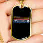 Mountain + Bike = Smile Cycling Necklace Stainless Steel or 18k Gold Dog Tag 24"-Express Your Love Gifts