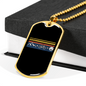 Mountain + Bike = Smile Cycling Necklace Stainless Steel or 18k Gold Dog Tag 24"-Express Your Love Gifts