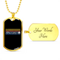 Mountain + Bike = Smile Cycling Necklace Stainless Steel or 18k Gold Dog Tag 24"-Express Your Love Gifts