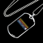 Mountain + Bike = Smile Cycling Necklace Stainless Steel or 18k Gold Dog Tag 24"-Express Your Love Gifts