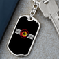 Mountain Bike Wheel Cycling Keychain Stainless Steel or 18k Gold Dog Tag Keyring-Express Your Love Gifts