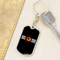Mountain Bike Wheel Cycling Keychain Stainless Steel or 18k Gold Dog Tag Keyring-Express Your Love Gifts