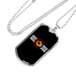 Mountain Bike Wheel Cycling Necklace Stainless Steel or 18k Gold Dog Tag 24"-Express Your Love Gifts