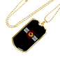 Mountain Bike Wheel Cycling Necklace Stainless Steel or 18k Gold Dog Tag 24"-Express Your Love Gifts
