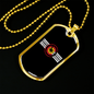 Mountain Bike Wheel Cycling Necklace Stainless Steel or 18k Gold Dog Tag 24"-Express Your Love Gifts