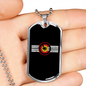 Mountain Bike Wheel Cycling Necklace Stainless Steel or 18k Gold Dog Tag 24"-Express Your Love Gifts