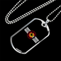 Mountain Bike Wheel Cycling Necklace Stainless Steel or 18k Gold Dog Tag 24"-Express Your Love Gifts