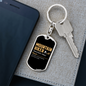Mountain Biker Meaning Cycling Keychain Stainless Steel or 18k Gold Dog Tag Keyring-Express Your Love Gifts