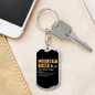Mountain Biker Meaning Cycling Keychain Stainless Steel or 18k Gold Dog Tag Keyring-Express Your Love Gifts