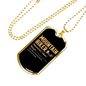 Mountain Biker Meaning Cycling Necklace Stainless Steel or 18k Gold Dog Tag 24"-Express Your Love Gifts