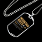 Mountain Biker Meaning Cycling Necklace Stainless Steel or 18k Gold Dog Tag 24"-Express Your Love Gifts