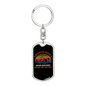 Mountain Biking Cycling Keychain Stainless Steel or 18k Gold Dog Tag Keyring-Express Your Love Gifts