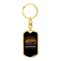 Mountain Biking Cycling Keychain Stainless Steel or 18k Gold Dog Tag Keyring-Express Your Love Gifts