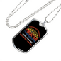 Mountain Biking Cycling Necklace Stainless Steel or 18k Gold Dog Tag 24"-Express Your Love Gifts