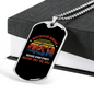 Mountain Biking Cycling Necklace Stainless Steel or 18k Gold Dog Tag 24"-Express Your Love Gifts