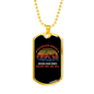 Mountain Biking Cycling Necklace Stainless Steel or 18k Gold Dog Tag 24"-Express Your Love Gifts