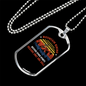 Mountain Biking Cycling Necklace Stainless Steel or 18k Gold Dog Tag 24"-Express Your Love Gifts