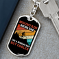 Mountain Biking Dad Cycling Keychain Stainless Steel or 18k Gold Dog Tag Keyring-Express Your Love Gifts