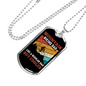 Mountain Biking Dad Cycling Necklace Stainless Steel or 18k Gold Dog Tag 24"-Express Your Love Gifts