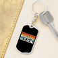 Mountain Biking Evolution Cycling Keychain Stainless Steel or 18k Gold Dog Tag Keyring-Express Your Love Gifts
