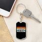 Mountain Biking Evolution Cycling Keychain Stainless Steel or 18k Gold Dog Tag Keyring-Express Your Love Gifts