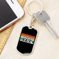 Mountain Biking Evolution Cycling Keychain Stainless Steel or 18k Gold Dog Tag Keyring-Express Your Love Gifts