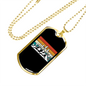 Mountain Biking Evolution Cycling Necklace Stainless Steel or 18k Gold Dog Tag 24"-Express Your Love Gifts