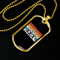 Mountain Biking Evolution Cycling Necklace Stainless Steel or 18k Gold Dog Tag 24"-Express Your Love Gifts
