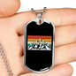 Mountain Biking Evolution Cycling Necklace Stainless Steel or 18k Gold Dog Tag 24"-Express Your Love Gifts