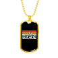 Mountain Biking Evolution Cycling Necklace Stainless Steel or 18k Gold Dog Tag 24"-Express Your Love Gifts