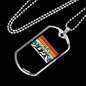 Mountain Biking Evolution Cycling Necklace Stainless Steel or 18k Gold Dog Tag 24"-Express Your Love Gifts