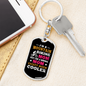 Mountain Biking Mom Cycling Keychain Stainless Steel or 18k Gold Dog Tag Keyring-Express Your Love Gifts