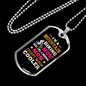 Mountain Biking Mom Cycling Necklace Stainless Steel or 18k Gold Dog Tag 24"-Express Your Love Gifts