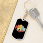 Mountain Cycling Keychain Stainless Steel or 18k Gold Dog Tag Keyring-Express Your Love Gifts
