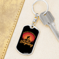 Mountain Is Incompatible Cycling Keychain Stainless Steel or 18k Gold Dog Tag Keyring-Express Your Love Gifts