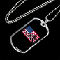 Mountain Ride Flag Cycling Necklace Stainless Steel or 18k Gold Dog Tag 24"-Express Your Love Gifts
