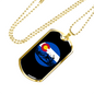 Mountain Riding Circle Cycling Necklace Stainless Steel or 18k Gold Dog Tag 24"-Express Your Love Gifts