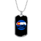 Mountain Riding Circle Cycling Necklace Stainless Steel or 18k Gold Dog Tag 24"-Express Your Love Gifts