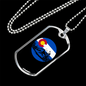 Mountain Riding Circle Cycling Necklace Stainless Steel or 18k Gold Dog Tag 24"-Express Your Love Gifts