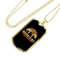 Mountains Adventure Cycling Necklace Stainless Steel or 18k Gold Dog Tag 24"-Express Your Love Gifts