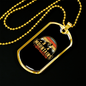 Mountains Adventure Cycling Necklace Stainless Steel or 18k Gold Dog Tag 24"-Express Your Love Gifts
