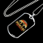 Mountains Adventure Cycling Necklace Stainless Steel or 18k Gold Dog Tag 24"-Express Your Love Gifts