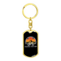 Mountains Trails Bikes Cycling Keychain Stainless Steel or 18k Gold Dog Tag Keyring-Express Your Love Gifts