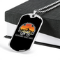 Mountains Trails Bikes Cycling Necklace Stainless Steel or 18k Gold Dog Tag 24"-Express Your Love Gifts